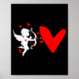 Poster T-shirt pour femmes Cupidon Saint-Valentin Cœur Am