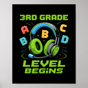 Poster T-shirt pour le premier jour de la 3e année niveau