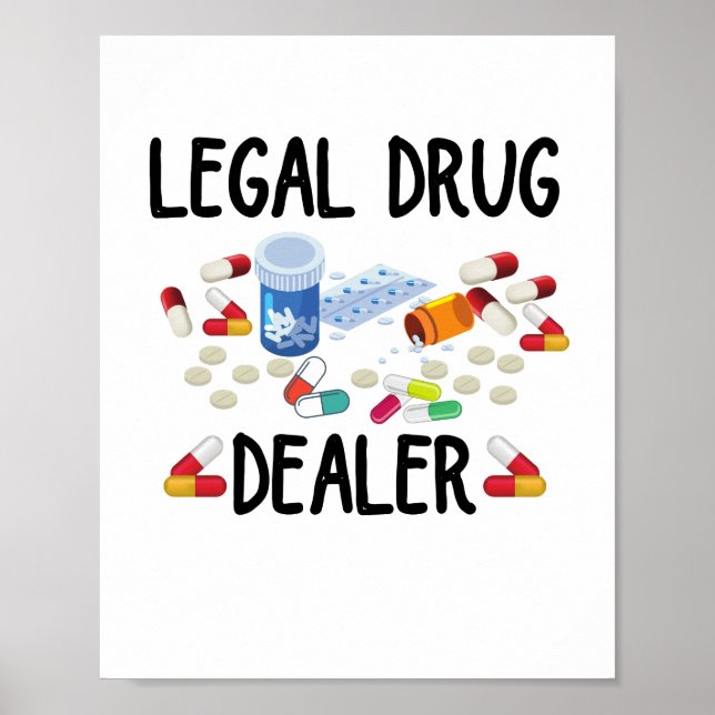 Poster T-shirt revendeur de drogue juridique (Devant)