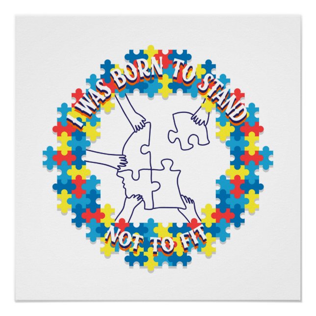Poster T-shirt sensibilisation sur l'autisme | Autisme T  (Devant)
