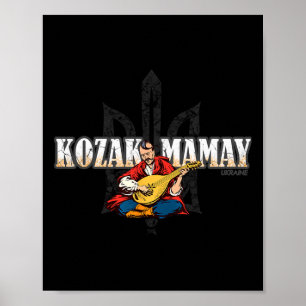 Poster T-shirt ukrainien Kozak Mamay - Chemise pour homme