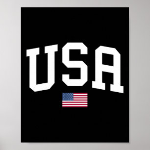 Poster T Shirt Usa Femmes Hommes Enfants Drapeau Américai