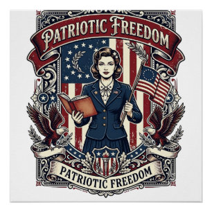 Poster T-shirt vectoriel graphique pour enseignant patrio