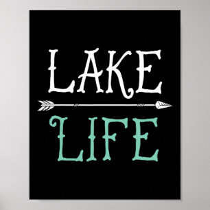 Poster T Shirt Vie Lacustre Pêche Voile Drôle Ou