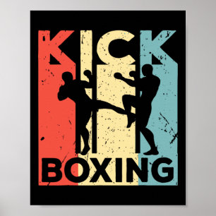 Poster T-shirt vintage de kickboxing - Kickbo rétro arts