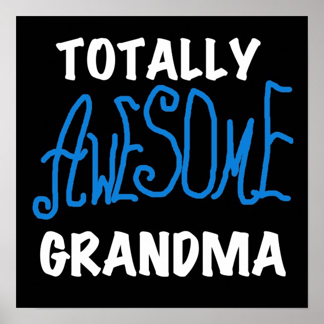 Poster T-shirts bleus et cadeaux de grand-maman (Devant)
