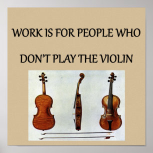 Poster T-shirts de cadeaux de joueur de violon
