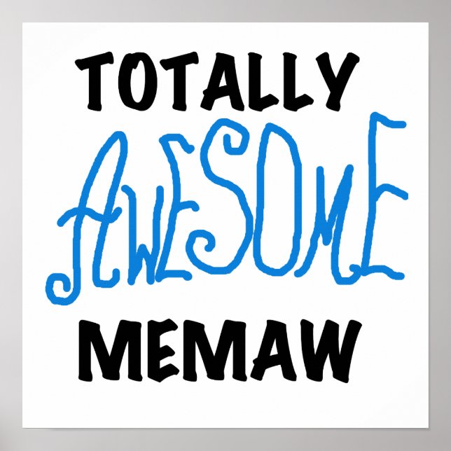 Poster T-shirts et cadeaux bleus totalement (Devant)