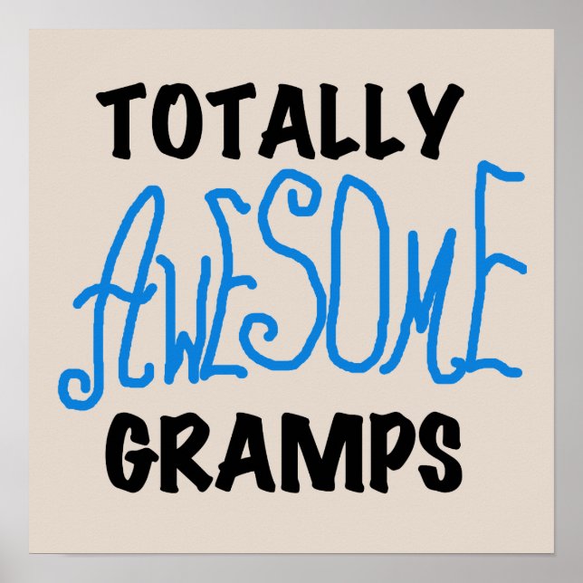 Poster T-shirts et cadeaux Blue Totally Awesome Gramps (Devant)