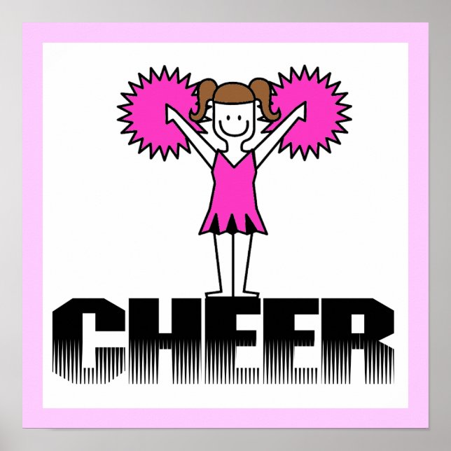 Poster T-shirts et cadeaux Cheerling rose (Devant)