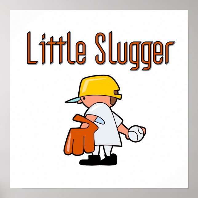 Poster T-shirts et cadeaux de baseball Little Slugger (Devant)