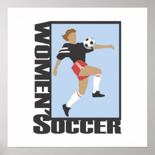 Poster T-shirts et cadeaux de football féminin