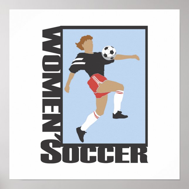 Poster T-shirts et cadeaux de football féminin (Devant)