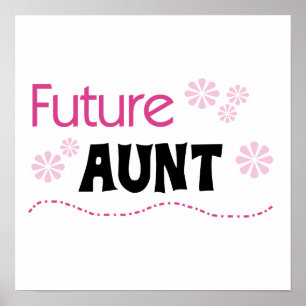 Poster T-shirts et cadeaux de la future tante noire et ro