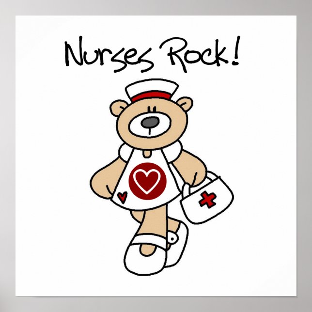 Poster T-shirts et cadeaux de Roche pour les infirmières  (Devant)