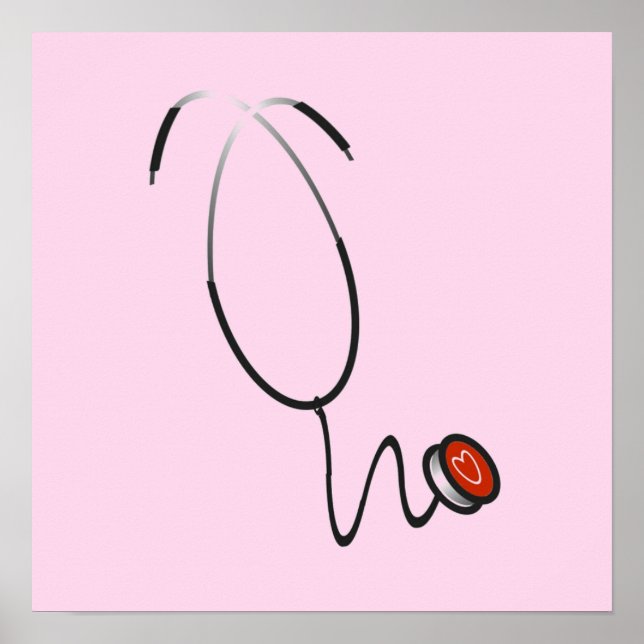 Poster T-shirts et cadeaux de stéthoscope (Devant)