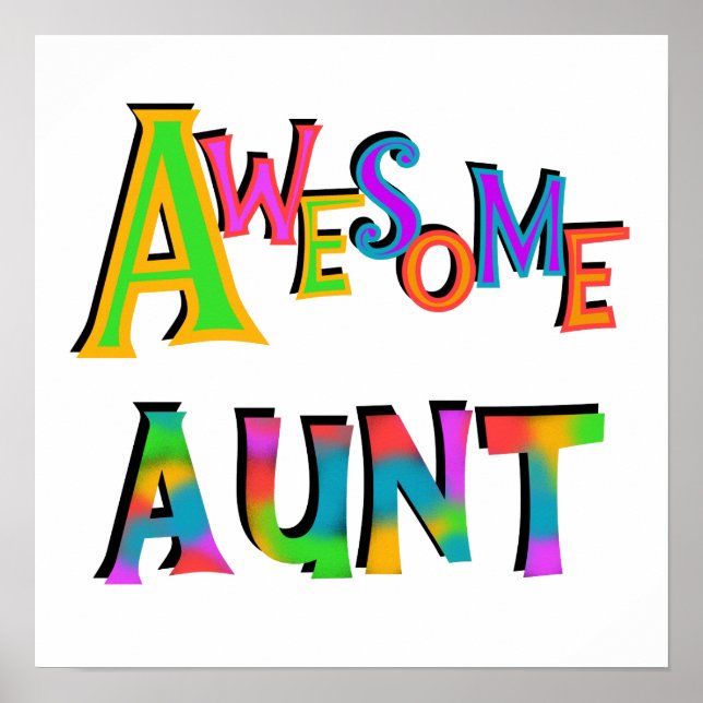 Poster T-shirts et cadeaux de Tantes extraordinaires (Devant)