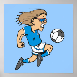 Poster T-shirts et cadeaux des étoiles de football fémini