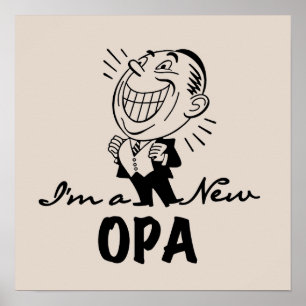 Poster T-shirts et cadeaux en nouvel opa souriants