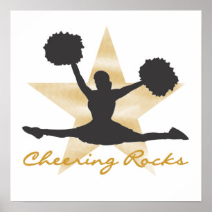Poster T-shirts et cadeaux Gold Cheering Rocks