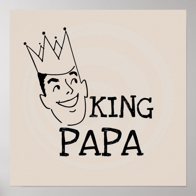 Poster T-shirts et cadeaux King Papa (Devant)