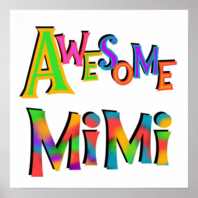 Poster T-shirts et cadeaux Mimi impressionnants (Devant)
