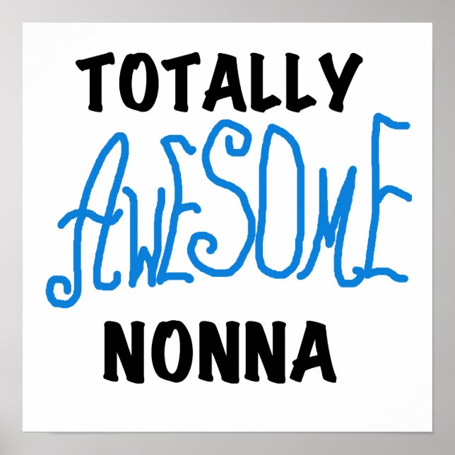 Poster T-shirts et cadeaux Nonna Blue totalement géniaux (Devant)