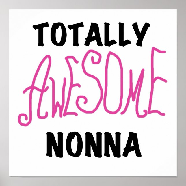 Poster T-shirts et cadeaux Nonna Pink totalement géniaux (Devant)