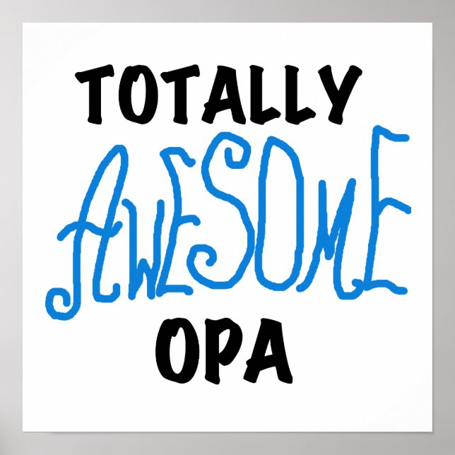 Poster T-shirts et cadeaux Opa bleu absolument géniaux (Devant)