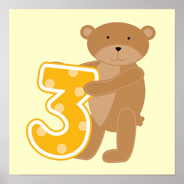 Poster T-shirts et cadeaux pour le 3e anniversaire de l'o (Devant)