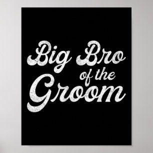 Poster T-shirts grand frère du marié pour hommes garçons1