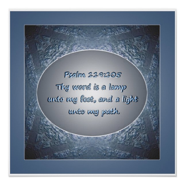 Poster Ta Parole est une Écriture Lampe Encouragement (Devant)