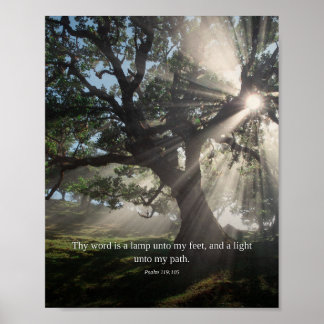 Poster Ta Parole est une lampe — Psaume 119:105 Art