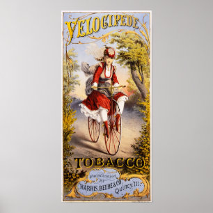 Poster Tabac de vélo sur rail