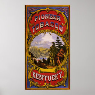 Poster Tabac pionnier Kentucky