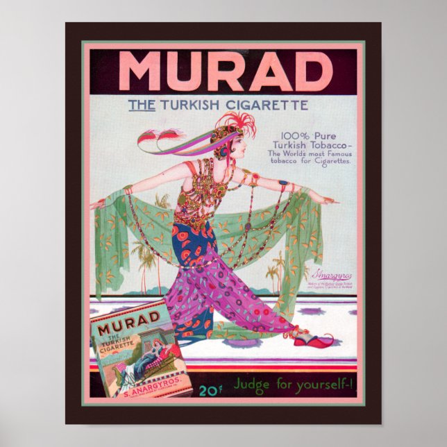 Poster Tabac turc de Murad 1919 (Devant)