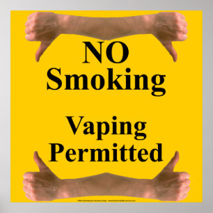Poster Tabagisme contre le signe de Vaping
