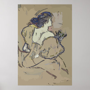 Poster Table à habiller pour femme vintage