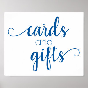 Poster Table cadeau simple   French Blue Any Party Event