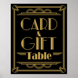 Poster Table de cadeaux et de cartes de mariage style Gat