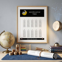 Table de multiplication de l'astronaute de l'espac