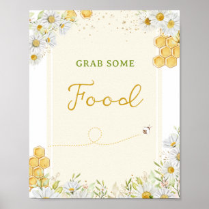 Poster Table de nourriture Bumblebee Party Baby Bridal Be