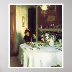 Poster Table de petit déjeuner, 1884 John Singer Sargent