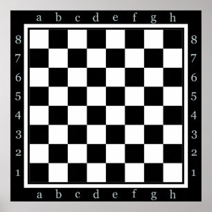 Poster table d'échecs classique