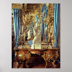 Poster Table et statue de Louis XV