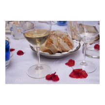 Table italienne : Pain, Vin et Bougainvilliers Pét