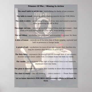 Poster Table POW/MIA