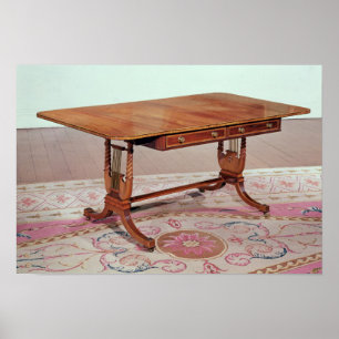 Poster Table sofa avec pieds de harpe par Thomas