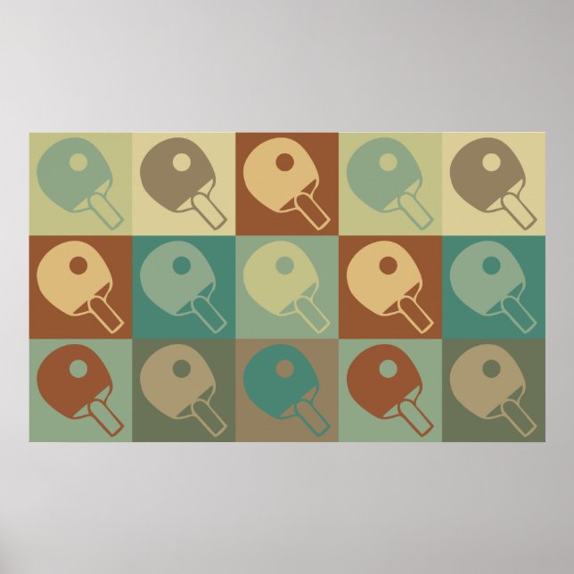 Poster Table Tennis Pop Art (Devant)