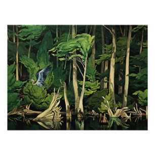 Poster Tableau canadien de A J Casson représentant un hér